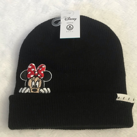 NWT NEFF Minnie Disney black peek beanie hat cap - Picture 2 of 8
